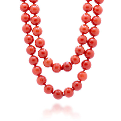 Double Length Coral Necklace