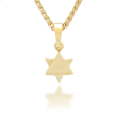 Small David Star Charm in Yellow Gold