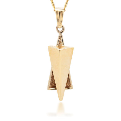 14K Gold Reversed Arrowheads Star of David